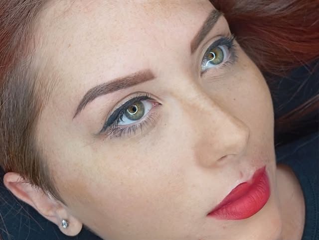 Example of permanent makeup brows